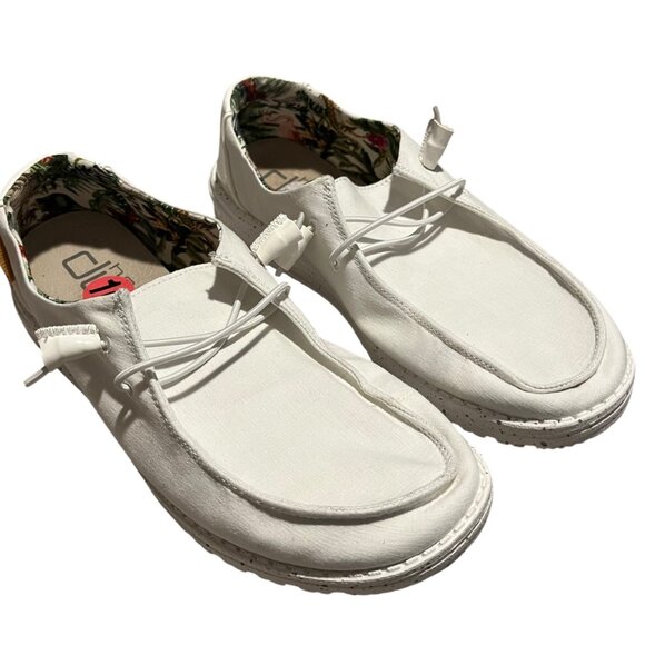 Hey Dude Wendy Shoe Coconut Milk Women's 10 White‎ Casual Comfy Loafers Summer - Picture 1 of 9